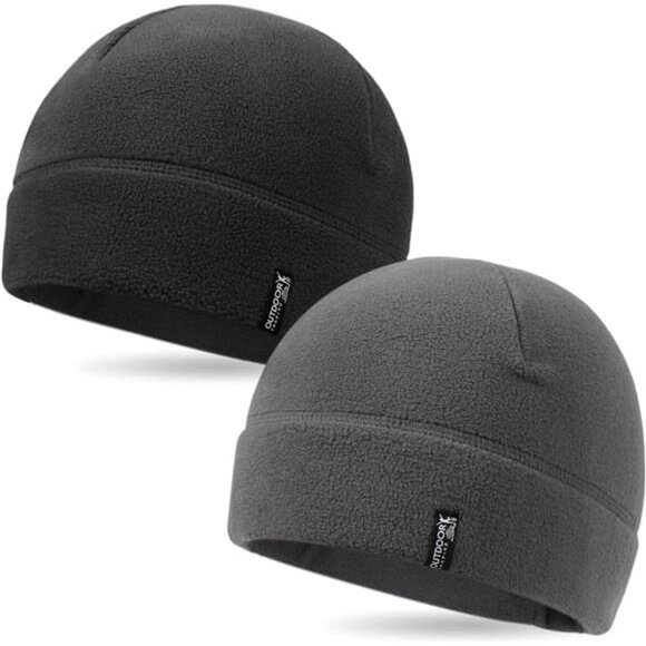 2 Pack Tactical Fleece Cap Winter Warm Beanie Military Army Watch Cap Gift - Picture 1 of 6